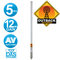 Omni Antenna 360° 12dBi 5GHz Anti-Vibration (AV) with N-Type Female Connector