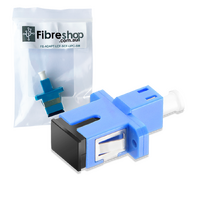 LC/UPC Female to SC/UPC Female Hybrid Simplex OS2 Single Mode Fibre Optic Adapter/Coupler with Flange