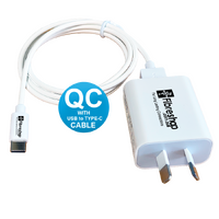 USB Quick Charge 3.0 (QC3) Wall Charger with 1M USB to Type-C Cable