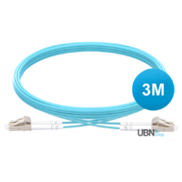 LC-LC UPC Duplex OM3 Multimode Fibre Patch Lead 2.0mm PVC (OFNR) 3M