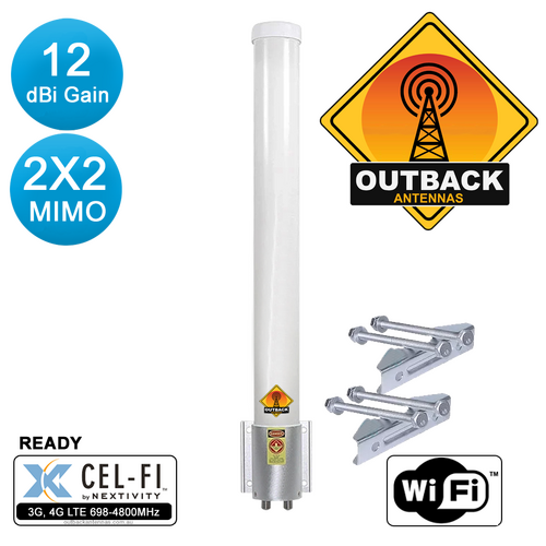 Omni Antenna MIMO OUTDOOR 3G, 4G/LTE, 5G & 2.4Ghz Wi-Fi 12dBi 698-2700MHz ,The "BIG BOY" Online Australia