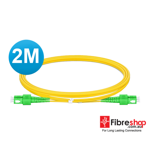 Fiber Patch Cord, SC/APC-SC/APC, SM OS2 9/125, Duplex, 2.0mm, PVC jacket 2M