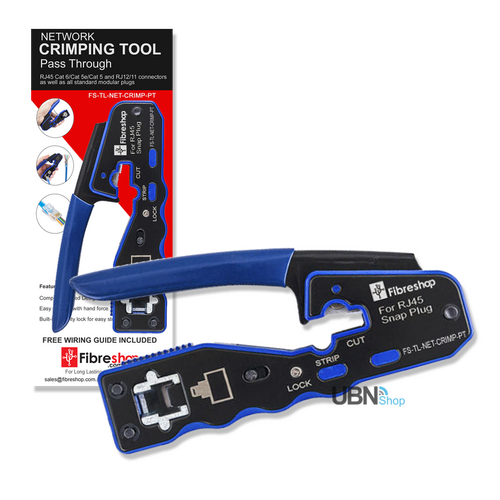 Crimp Tool  Network Pass Through RJ45 CAT5, CAT5e, CAT6, RJ11/12