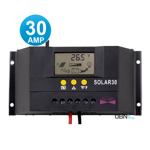 Solar Charge Controller Regulator 30A 12V/24V PWM LCD  Battery Safe Protection