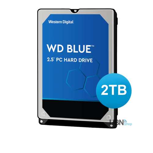 WD Blue 2TB 2.5" HDD SATA 6Gb/s 5400RPM 128MB Cache